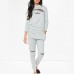 Zipper on the Bust Crewneck Grey Custom Sweatsuits